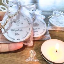 10 velas na latinhas com tercinho lembrança de batizado prata 10 velas na latinhas com tercinho lembrança de batizado prata