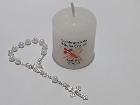 10 Velas Personalizada Crisma- Adesivada Frente / Verso - Kit 10 Velas Personalizada Crisma- Adesivada Frente / Verso - Kit
