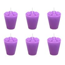 10 Velas Refil Lilás Copinho De Pinga Decoração 12 Horas