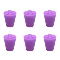 10 Velas Refil Lilás Copinho De Pinga Decoração 12 Horas