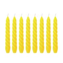 10 Velas Torcida 17 Cm Amarela Decoração Casamento Castiçal