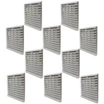 10 Venezianas Grelha C/ Filtro Para Microventilador Metaltex