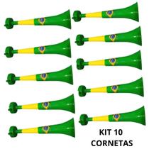 10 x Cornetas vuvuzelas buzinas personalidas Brasil - TOP