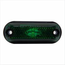 10 x Lanterna Delimitadora Lateral Carreta Caminhão Baú 3leds Esmeralda (Verde)