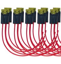 10 X Porta Fusível 2,5mm Com Fusível Lâmina 20A