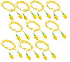 10 x protetor auditivo 3m millenium tam.m cordão poliéster ca 1188 c/estojo