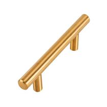 10 X Puxador Gaveta Aço Inox Dourado Preto 64mm 96mm 128mm