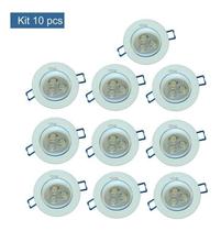 10 X Spot Led De Embutir Teto 12v 3w P/ Luz De Emergência 10 X Spot Led De Embutir Teto 12v 3w P/ Luz De Emergência