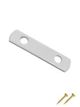 10 X Suporte Chapa União Reta Junção De Aço 50mm BRANCA