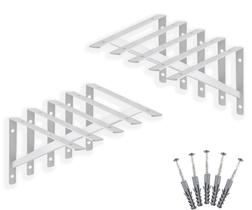 10 X Suporte Mão Francesa 10cm + Kit De Parafusos E Buchas