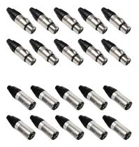 10 Xlr Fêmea Linha + 10 Xlr Macho Linha Profissional Luminos 10 Xlr Fêmea Linha + 10 Xlr Macho Linha Profissional Luminos