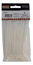 100 Abraçadeiras Nylon Cinta Plástica na cor branca 2,5x100mm Branca