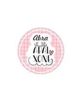 100 Adesivos Lacre Redondos - "Abra e se apaixone"