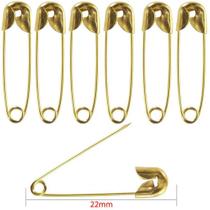 100 Alfinete Seguranca Dourado 22mm Costura Artesanato Joias