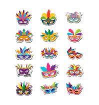 100 Aplique para Laços e Gravatinhas Pet Tema Carnaval Máscaras