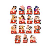 100 Aplique para Laços e Gravatinhas Pet Tema Dia das Mães Mod II