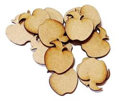 100 Apliques Maça Em Mdf Cru 5 Cm Corte A Laser