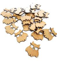 100 Apliques Tema Coruja Em Mdf Cru 5cm 100 Apliques Tema Coruja Em Mdf Cru 5cm