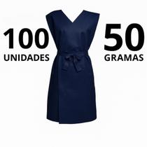 100 Avental Descartável Azul Marinho Sem Manga 50 GRAMAS 100 Avental Descartável Azul Marinho Sem Manga 50 GRAMAS