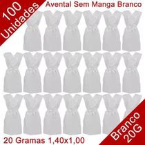 100 Avental Descartável Sem Manga Tnt 20 Gr Anvisa