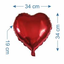 100 Balão Metalizado Coração 34cm