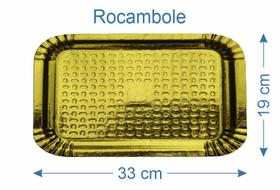 100 Bandeja de Bolo Rocambole Laminado Dourado