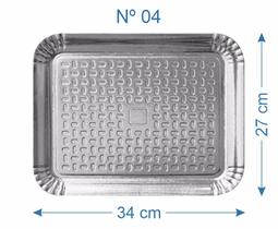 100 Bandeja de Bolo Salgado Laminado Prateado Nº4