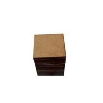 100 Base MDF cru 5x5 cm para Artesanato Jogo da Memoria, Base Vela , Base Biscuit