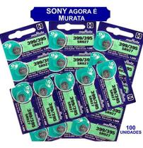 100 Baterias Sony 399/395 Sr927sw Ag7 Relógio Brinquedo Lupa 100 Baterias Sony 399/395 Sr927sw Ag7 Relógio Brinquedo Lupa