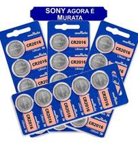 100 Baterias Sony Cr2016 3v Atacado Original Relógio Carro