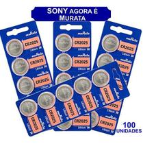 100 Baterias Sony Cr2025 3v Relógio Pc Camera Digital 100 Baterias Sony Cr2025 3v Relógio Pc Camera Digital