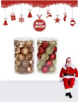 100 Bolas Arvore De Natal 5 cm Arabesco Linha Luxo Glamour