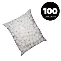100 Bolinhas Brancas Plásticas Para Decoração Artesanato