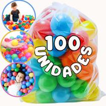 100 Bolinhas de Plástico Macio com Cores Vibrantes e Sortidas para Piscina de Bolinhas, Cercadinhos, Barracas Infantis e Pula-Pula