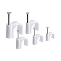 100 braçadeiras de cabo com pregos de aço 4/5/6/8/10mm