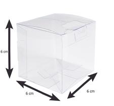 100 Caixa de Acetato Transparente 6x6x6 xm Caixa para presente lembrancinha embalagem