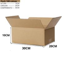100 Caixa de Papelão Modelo Maleta Envios correios 30x20x10