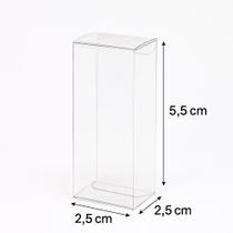 100 Caixas Acetato transparente Cristal 2,5x2,5x5,5 Cm 0,21mm 100 Caixas Acetato transparente Cristal 2,5x2,5x5,5 Cm 0,21mm
