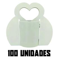 100 Caixas Caixinhas Embalagem Tipo Bolsa Coração Para Caneca/Xícara Porcelana/Cerâmica 325ml