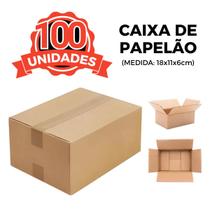 100 Caixas De Papelão Para Envios Correios Pac Mini 18x11x6