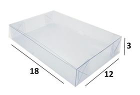 100 Caixas Em Acetato Transparente 18x12x3 100 Caixas Em Acetato Transparente 18x12x3