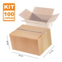 100 Caixas médias Papelão para embalagem 16X11X8 ecommerce