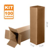 100 Caixas Papelão embalagem cosméticos ecommerce 7x7x24 cm - PicPac