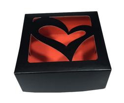 100 Caixas Para 4 Brigadeiros Visor Bombom Coração Trufas 100 Caixas Para 4 Brigadeiros Visor Bombom Coração Trufas