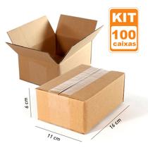 100 Caixas Pequenas de Papelão para embalagem 16x11x6