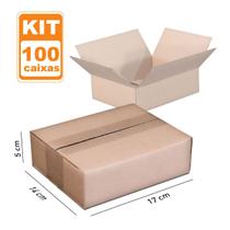 100 Caixas Pequenas de Papelão para embalagem 17X14X5 cm