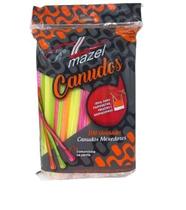 100 Canudos Mexedor Colorido Neon Colher Mexer Copos Taça