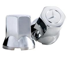 100 Capa Porca Compativel Mercedes Benz Logo Cromada 24mm