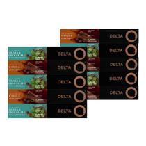 100 Cápsulas Delta Q Café Chocolate Com Menta E Café Canela