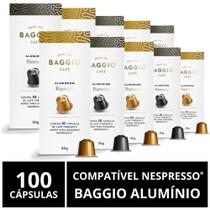 100 Cápsulas Para Nespresso, Baggio Café, Alumínio